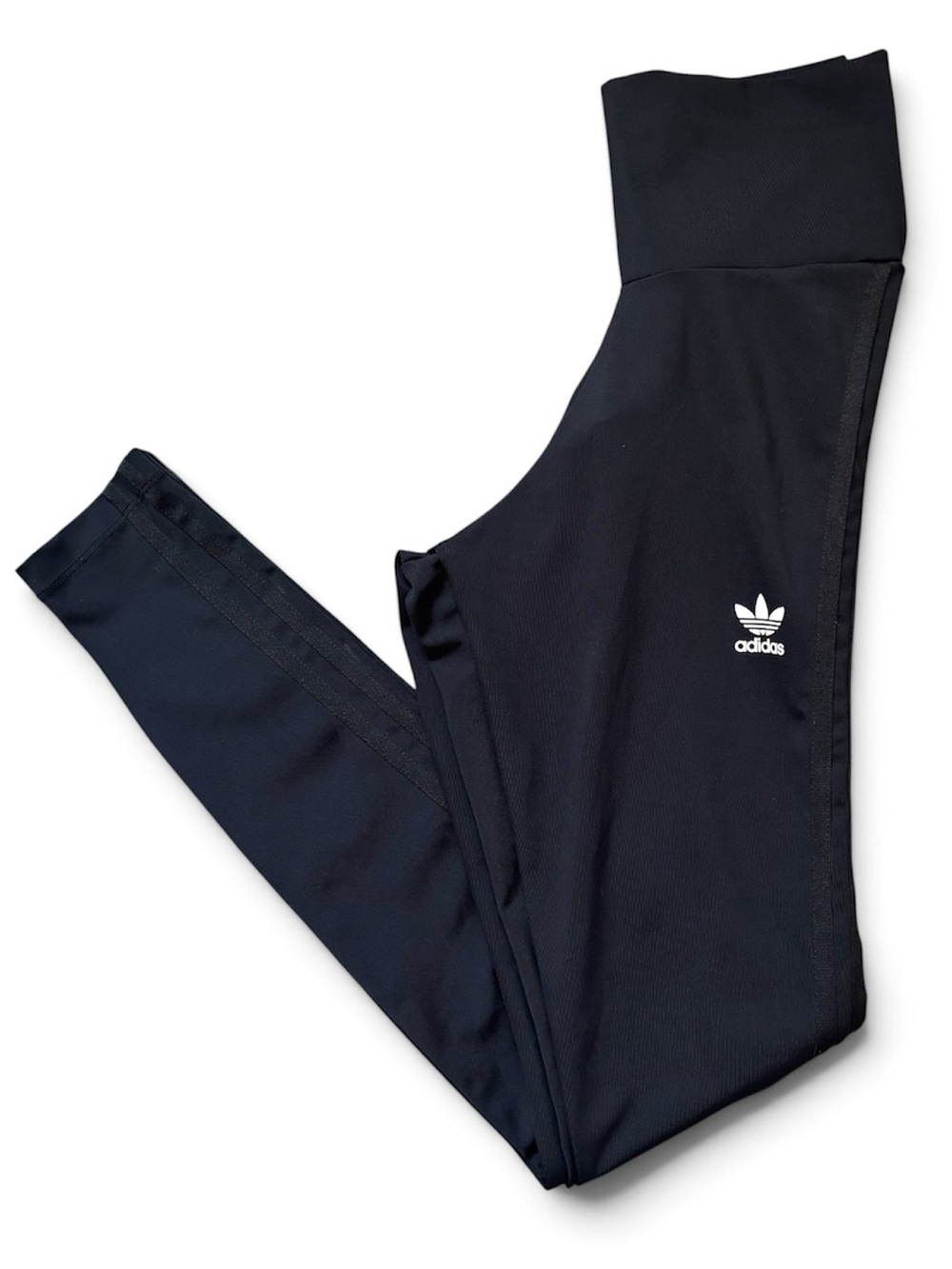 Adidas Black 3-Stripes Leggings HC2067 High Rise Activewear Yoga